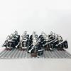 21Pcs/lot Dane Iron Feet Eomer Rohan Warriorr Vs Uruk Hai Army Figrues With Shield Sword Bow Spear Building Blocks Toys for Kids