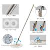 Rotating Mop Floor Mop Flooring Wiper Mop Set 2 Cloths Replacement Bucket Included Single Layer Type Washing Dehydration Dry Wiping Wet Cleaning