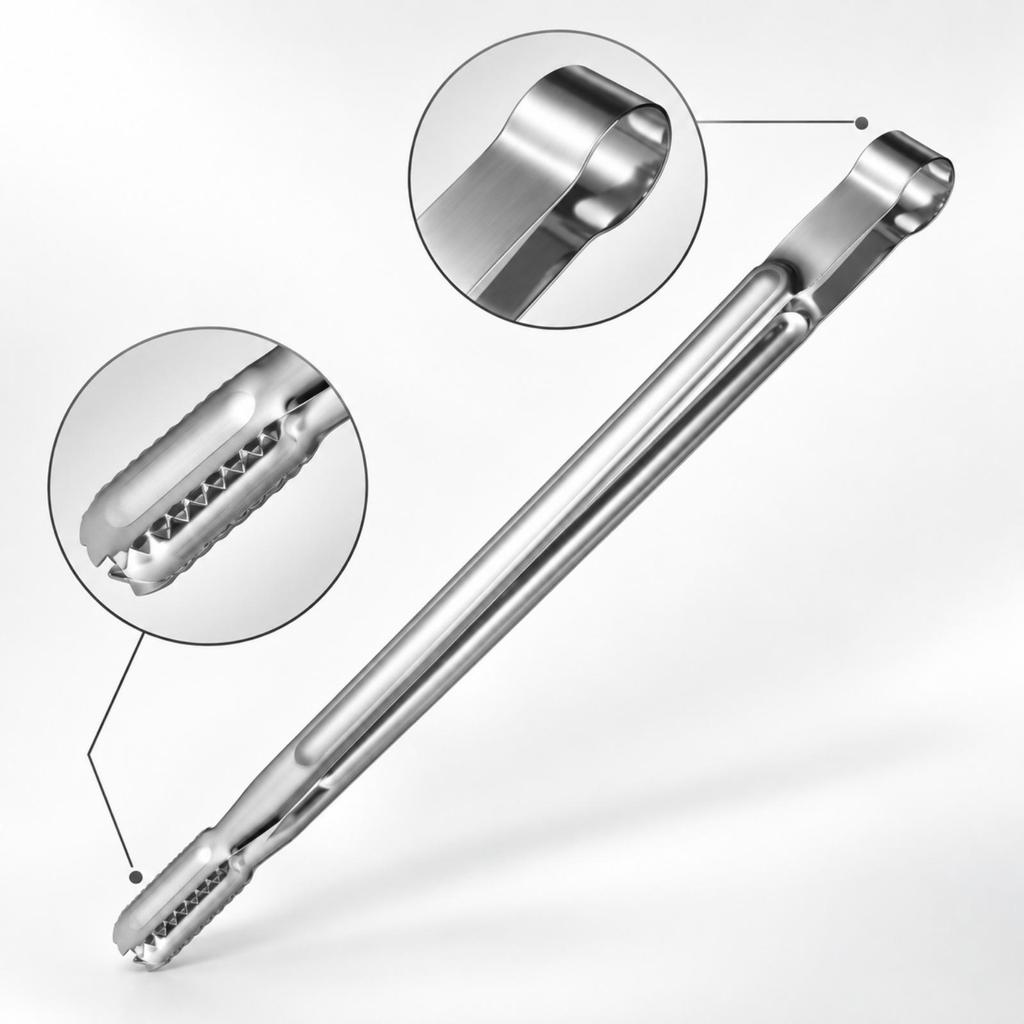 Stainless Steel Food Gripper Lightweight Kitchen Tongs Anti-Rust