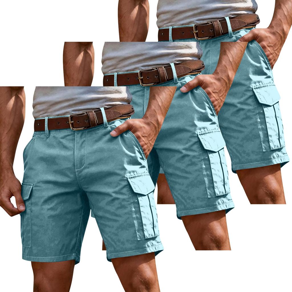 Men's Cargo Shorts Loose Fit Knee Length with Multiple Pockets for Summer Sports & Outdoor Activities