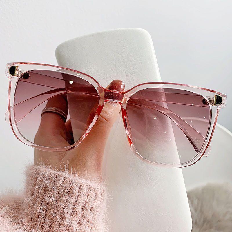 Stylish Pink Women's Sunglasses: UV Protection, Popular New Design, Slimming Large Face Fit