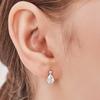 GEIGER Jewelry 925 Silver Simple Waterdrop Stone Earrings GISVEE137