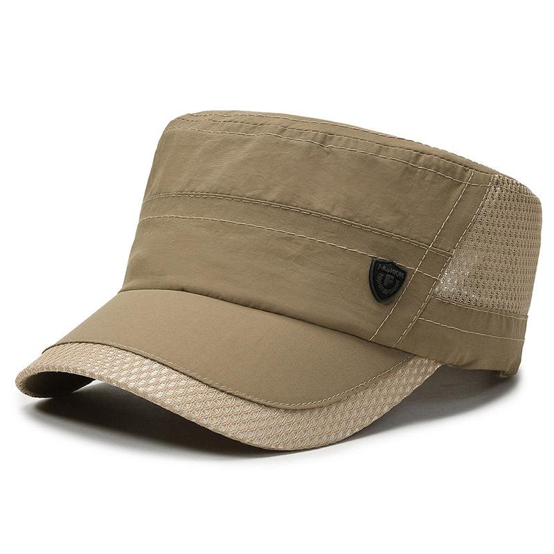 Men's Quick-drying Hat Summer Sunshade Sunscreen Thin Breathable Mesh Flat Top Hat Outdoor Baseball Cap Cap Women