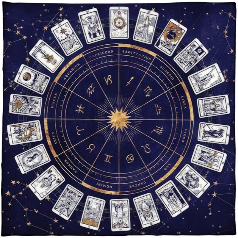 Square Flannelette Tarot Altar Cloth Board Game Pad Astrological Oracles Pad Table Cover Card Mat Divinations Tablecloth