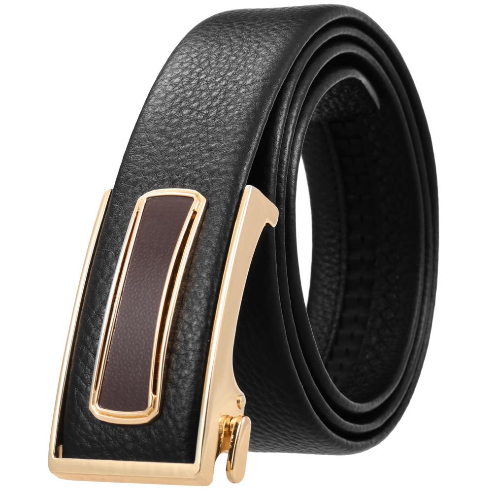 Ceinture tendance en cuir de vachette pleine fleur, boucle intérieure ceinture homme Ly36-23018-5