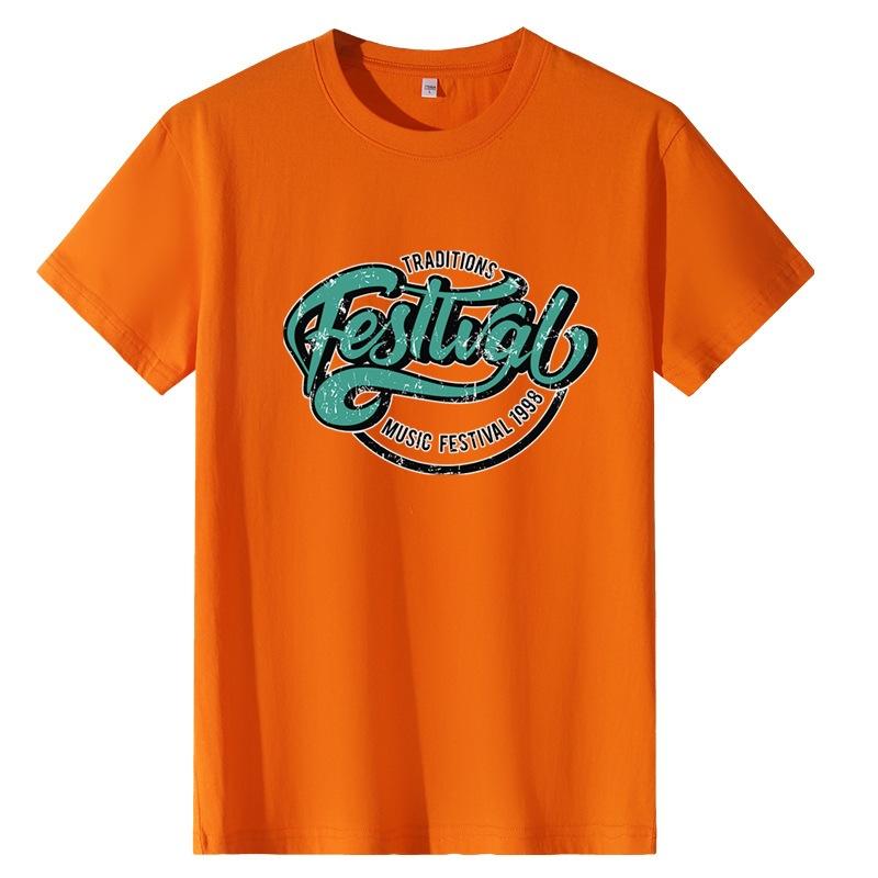 Kurzarm-T-Shirt für Männer und Frauen, lockerer Sommer, Rundhalsausschnitt, Buchstaben auf dem Unterhemd der Kleidung gedruckt