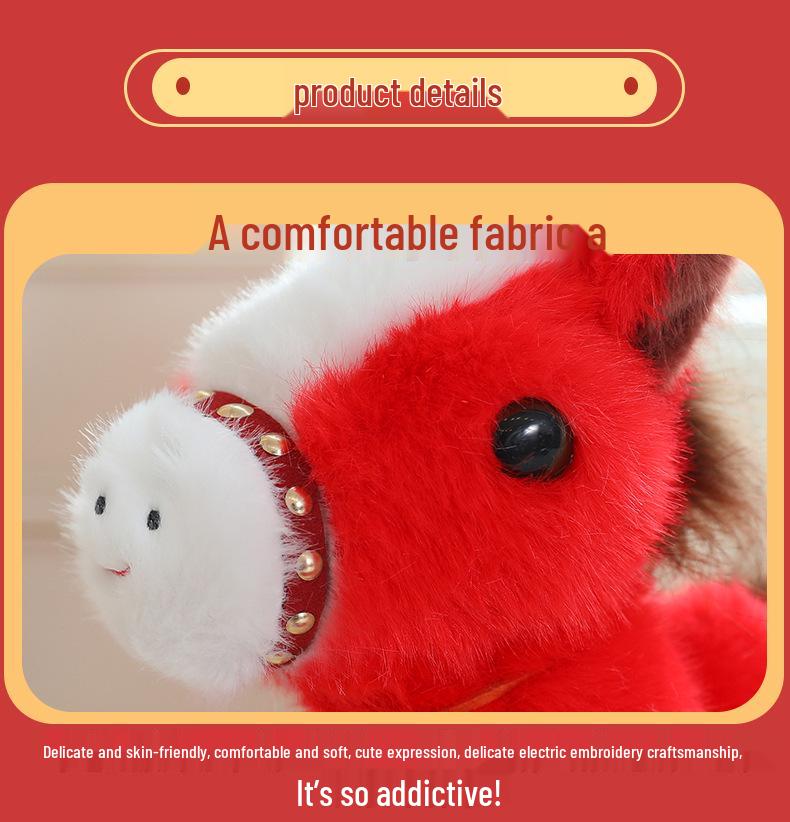 Cute Horse Pendant Plush Toy - Year Mascot Gift