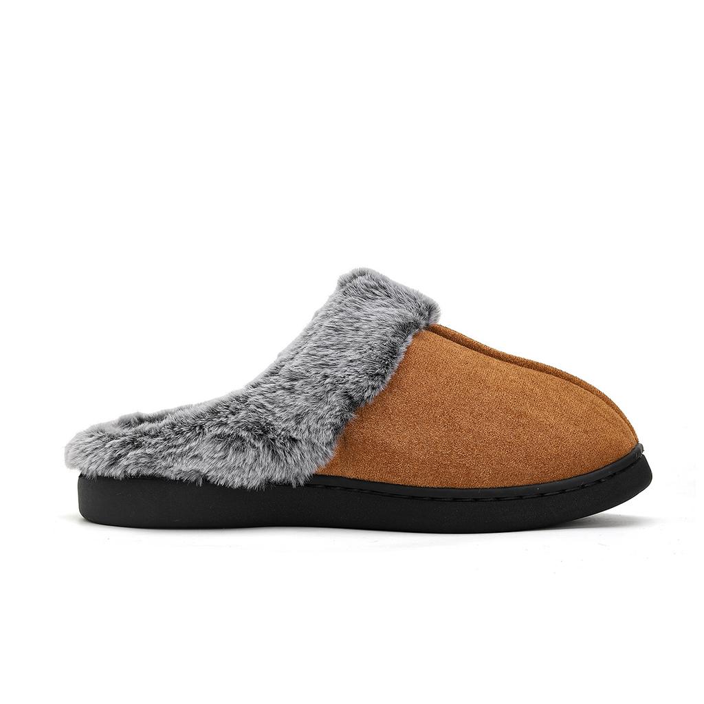 Winter Hairy Slippers for Home Use, Anti Slip and Warm Cotton Slippers, Faded Fur Mouth, Thick Sole, Couple Style Cotton Slippers