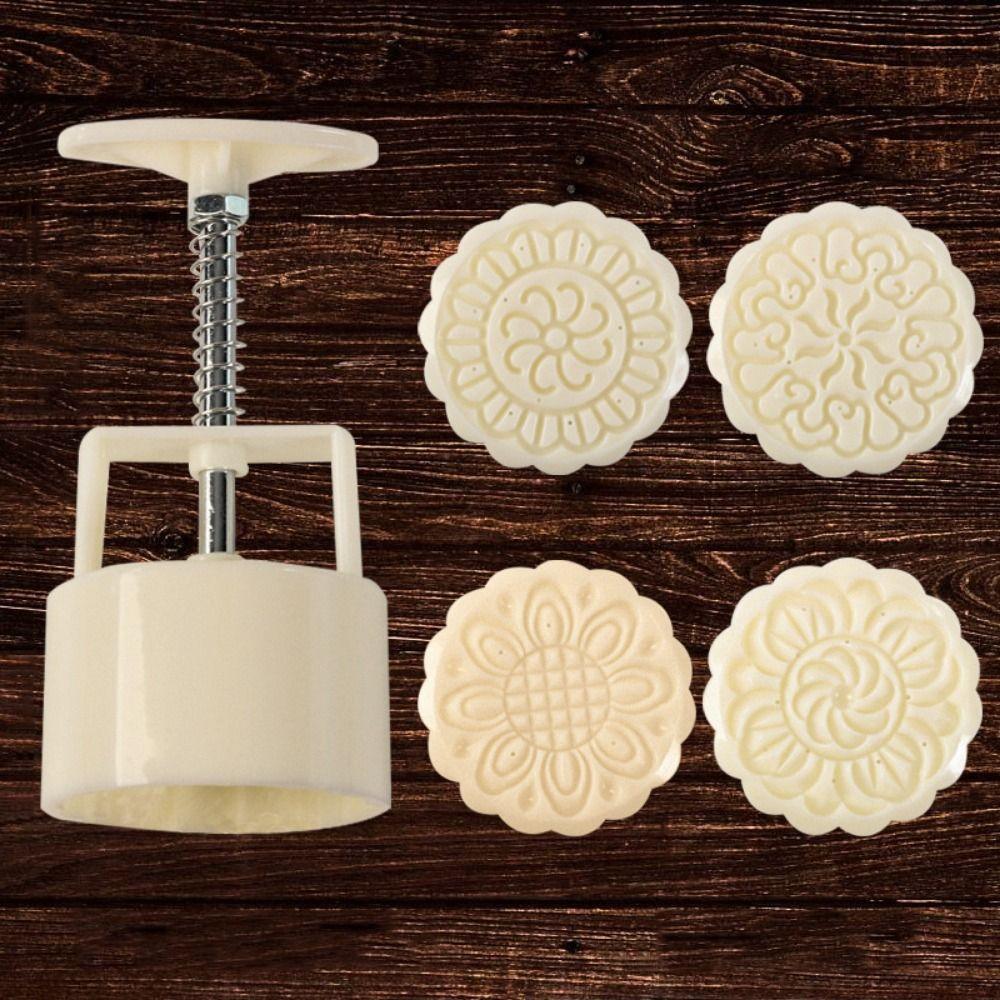 3D Moon Cake Mold Creative Mid-Autumn Festival Supplise Cookie Stamp Mold  Mid-Autumn Festival