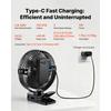 SucceBuy Plant/Portable Clip Rechargeable Fan USB Port with Circulation Mode Smart Control Powerful Oscillating Long Runtime