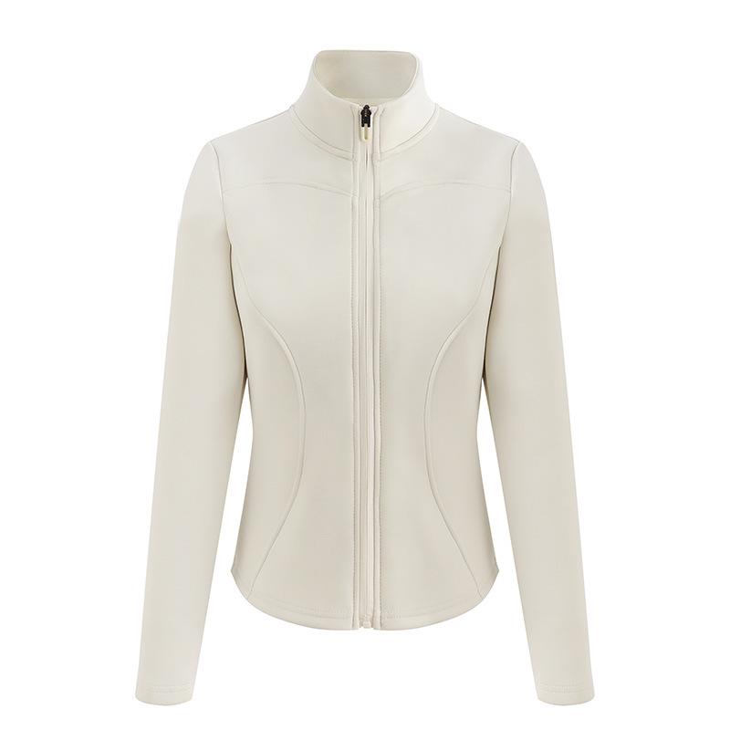 Lulu Lightweight Warm Air Layer Fleece Coat - Slim Fit, High Collar Zip Cardigan