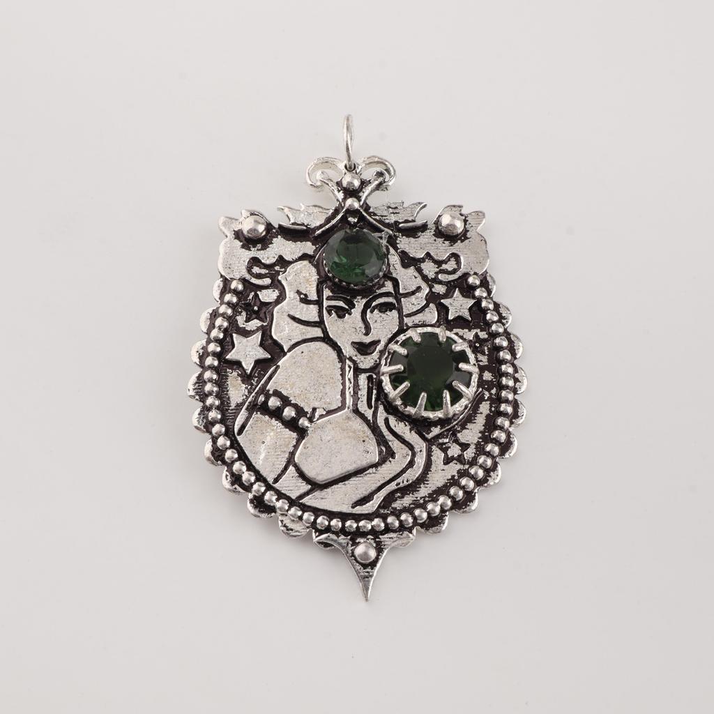 Green Tourmaline Gemstone 925 Sterling Silver Women Jewelry Partywear Pendant 1.9" Precious Gift For Wife CP-44-15