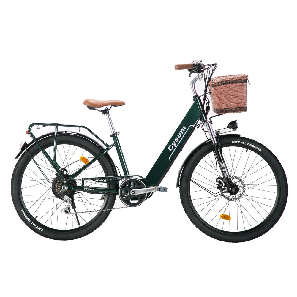 Cysum Cityrun-26 Electric Bike Adult 250W Motor 36V10AH Battery 26" Fat Tire Electric Bicycle