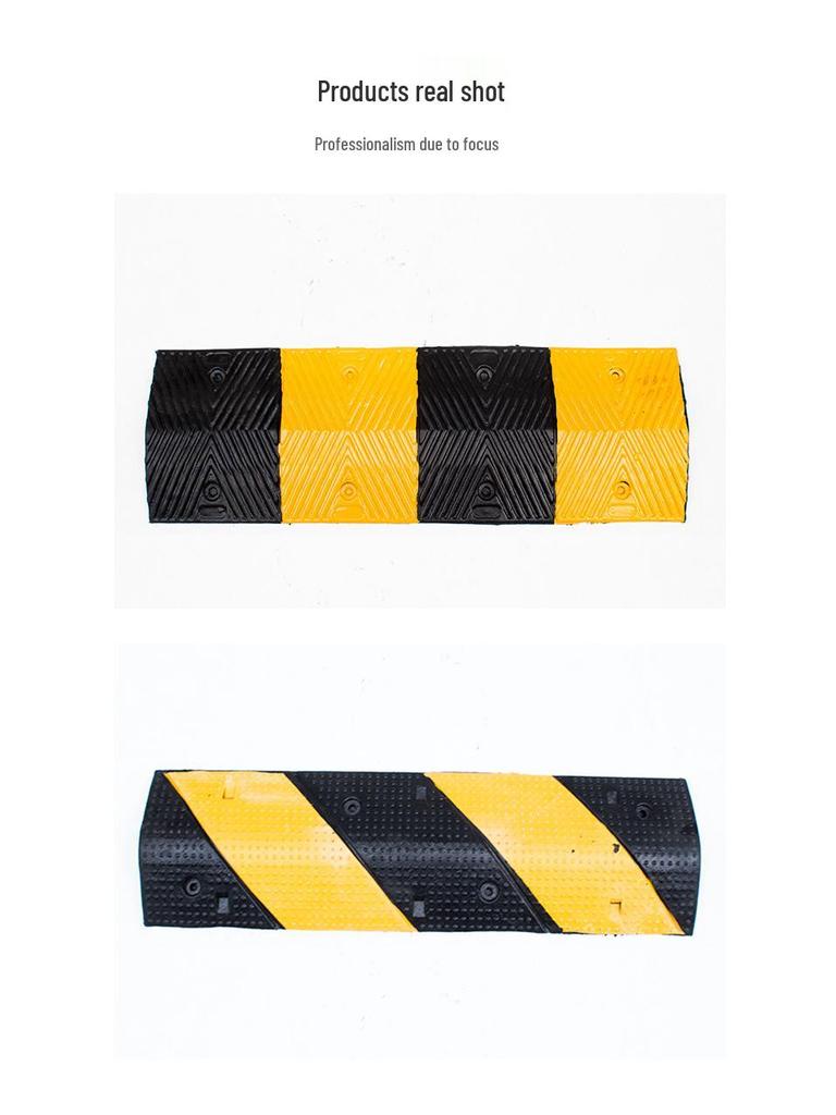 Triangular Rubber Car Slope Pad for Uphill Climbing and Speed Control with Reinforced Steel