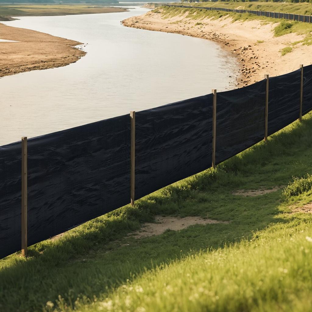 Silt Fence Fabric Roll, 0.91 x 152.4 m Erosion Control Fencing, Industrial Grade Tough Polypropylene Fabrics for Sediment Retention, Temporary Fabric