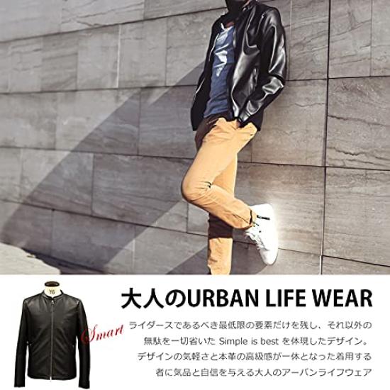 LIUGOO Genuine Leather Single Rider Jacket LIUGOO SRS12B S Size Dark Brown Men's