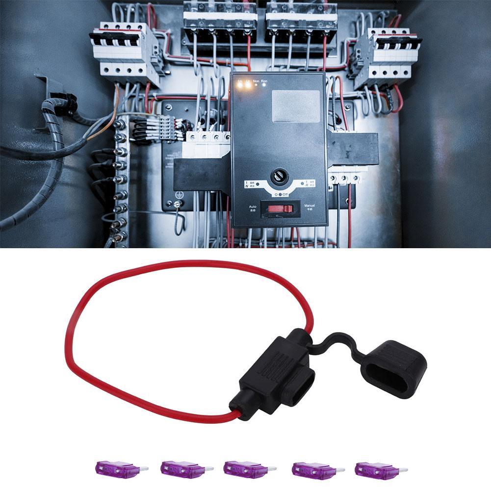 Small Size 5pcs In Line Fuse Holder 5pcs ATC ATO Blade Fuse For Car Boat RV (3A Blade Fuse)