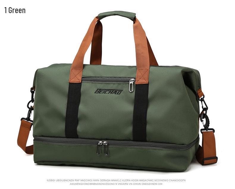 Trolley Handle Travel Bag: Large Capacity, Wet/Dry Separation, Print Logo, Independent Shoe Compartment
