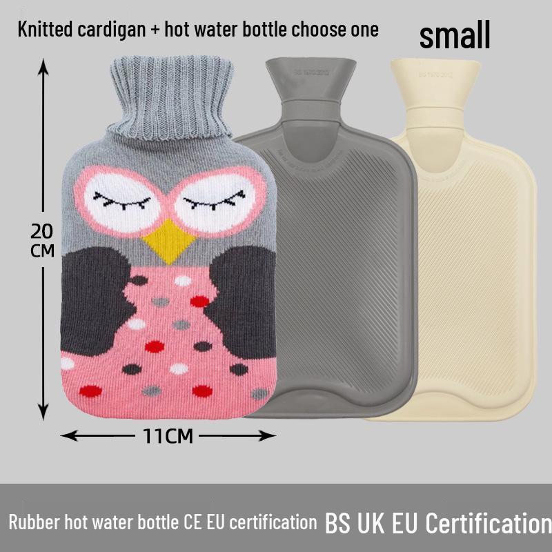 Explosion-Proof Hot Water Bottle: Rubber Design for Stomach and Feet, Long-Lasting Warmth