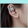 Butterfly Geometric Alloy Earrings With Rhinestone For Fashion Office Wear