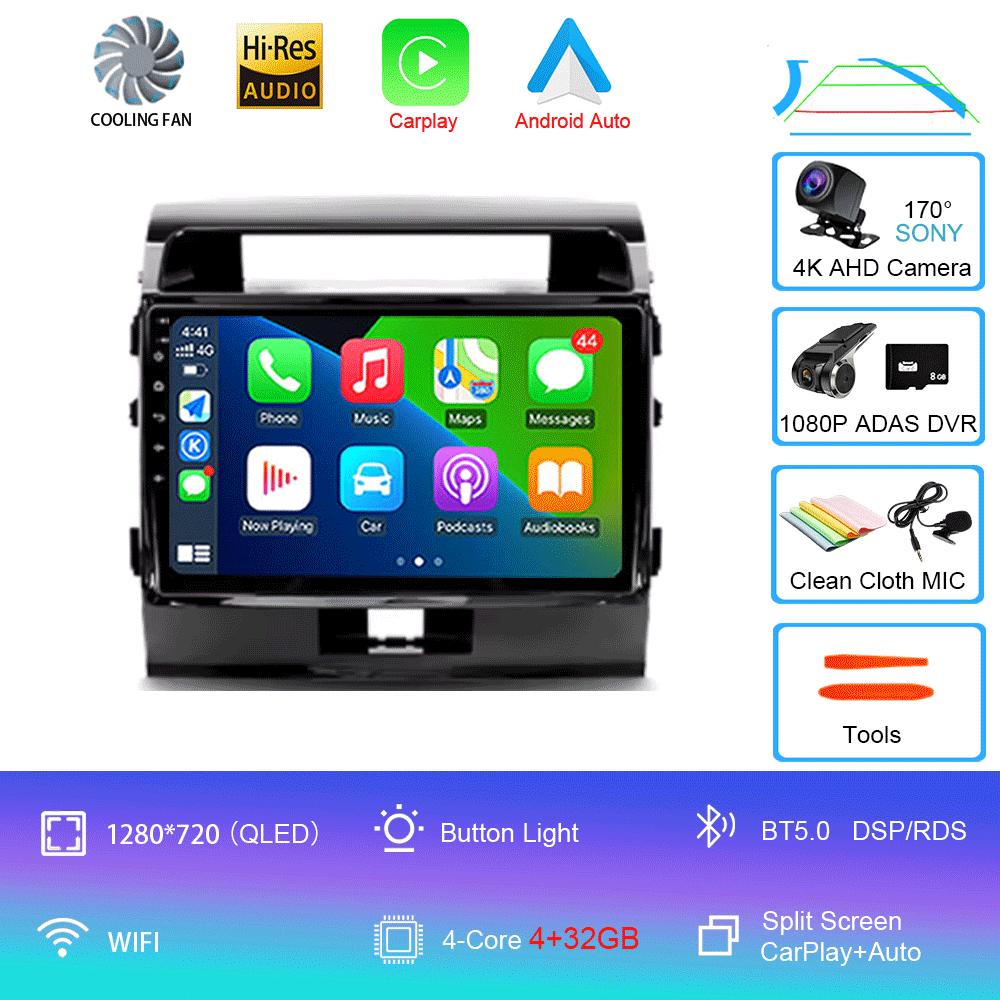 10.1 Inch Android For Toyota Land Cruiser 200 2007 - 2015   Car Radio Multimedia Player Navigation GPS Wireless Carplay DSP Wifi
