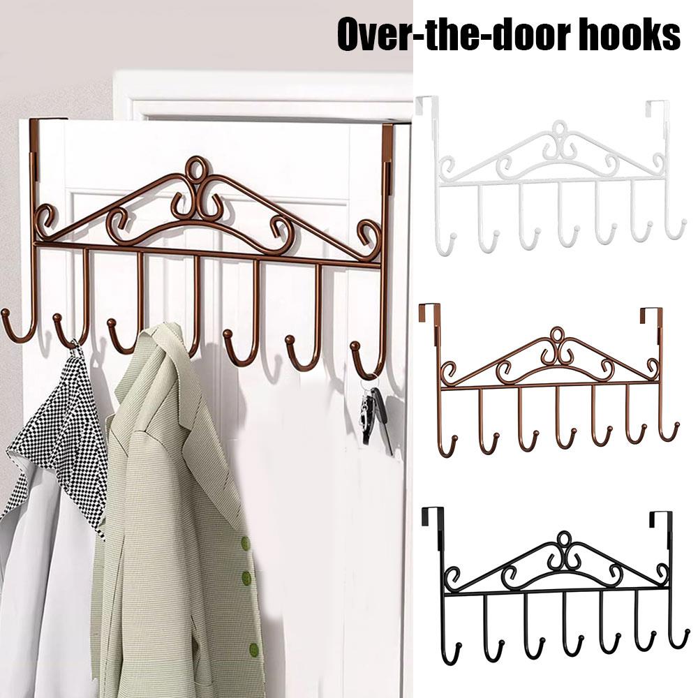 Behind The Door Hooks Household Storage Wall Hanger Hooks No Punch Coat Rack Home Storage Door Hooks Towel Hanger Rack Organizer