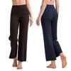 Lulu Women's High-Waisted Wide-Leg Yoga Pants with Brushed Finish and Hidden Pocket