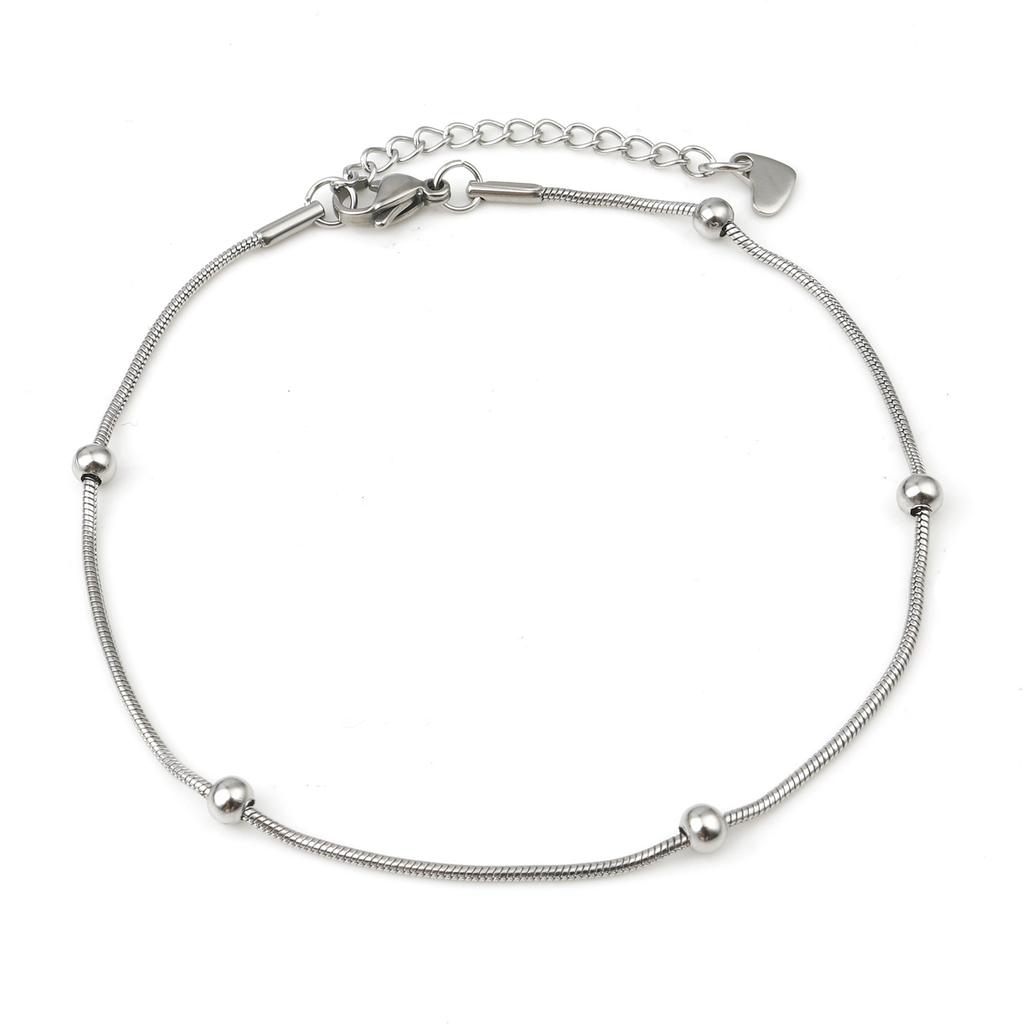 Neuer Trend Edelstahl Fußkettchen Goldfarbe Runde Gliederketten Am Fuß Barfuß Sandalen Fußkettchen Armband Frauen Sommerschmuck, 1 Stück