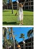 Women's 2026 Summer White Spaghetti Strap Beach Dress - Loose Fit, Slimming, Seaside Vacation Style Long Dress