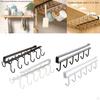 2 Coffee Cup Holders with Hooks, Hanging Rack, Iron under-Cabinet Organizer for Kitchen