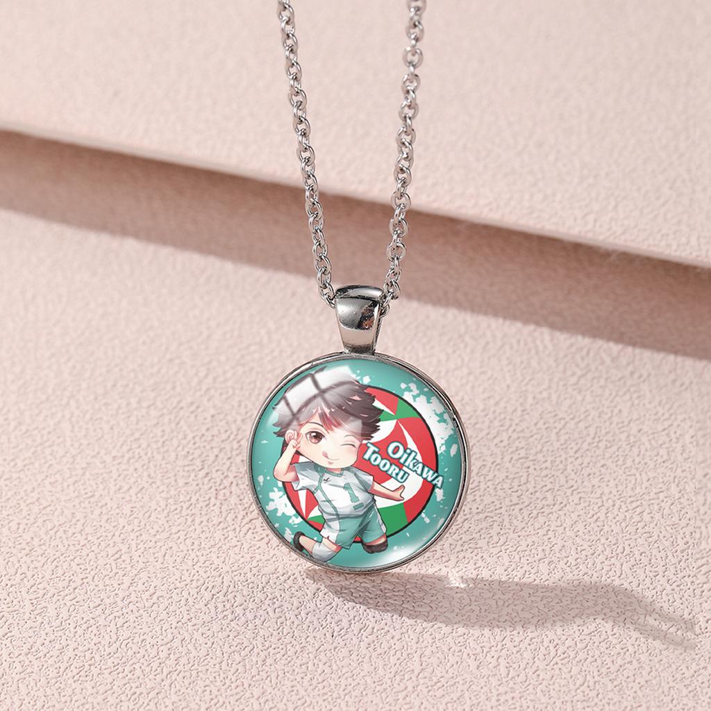 Quality Premium Hinata Shoyo Anime Necklace With Gemstone Style For Trendy Fashion Lovers