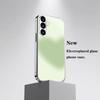 Solid color gradient pattern glass phone case suitable for Samsung Galaxy S26 S25 S24 S23 S22 S20 FE/Ultra/Plus anti drop