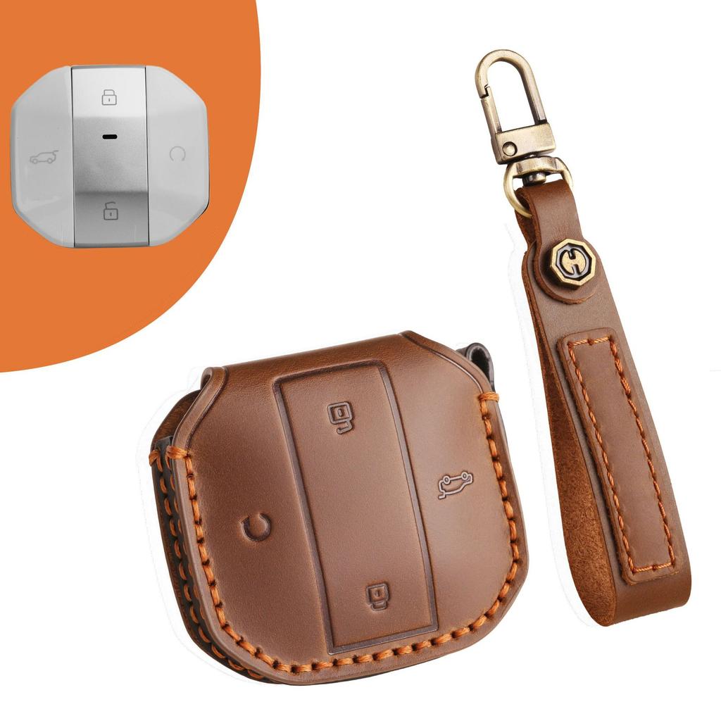 Suitable for Jietu traveler key case, leather through PRO Chery 24 Shanhai T2 car key case