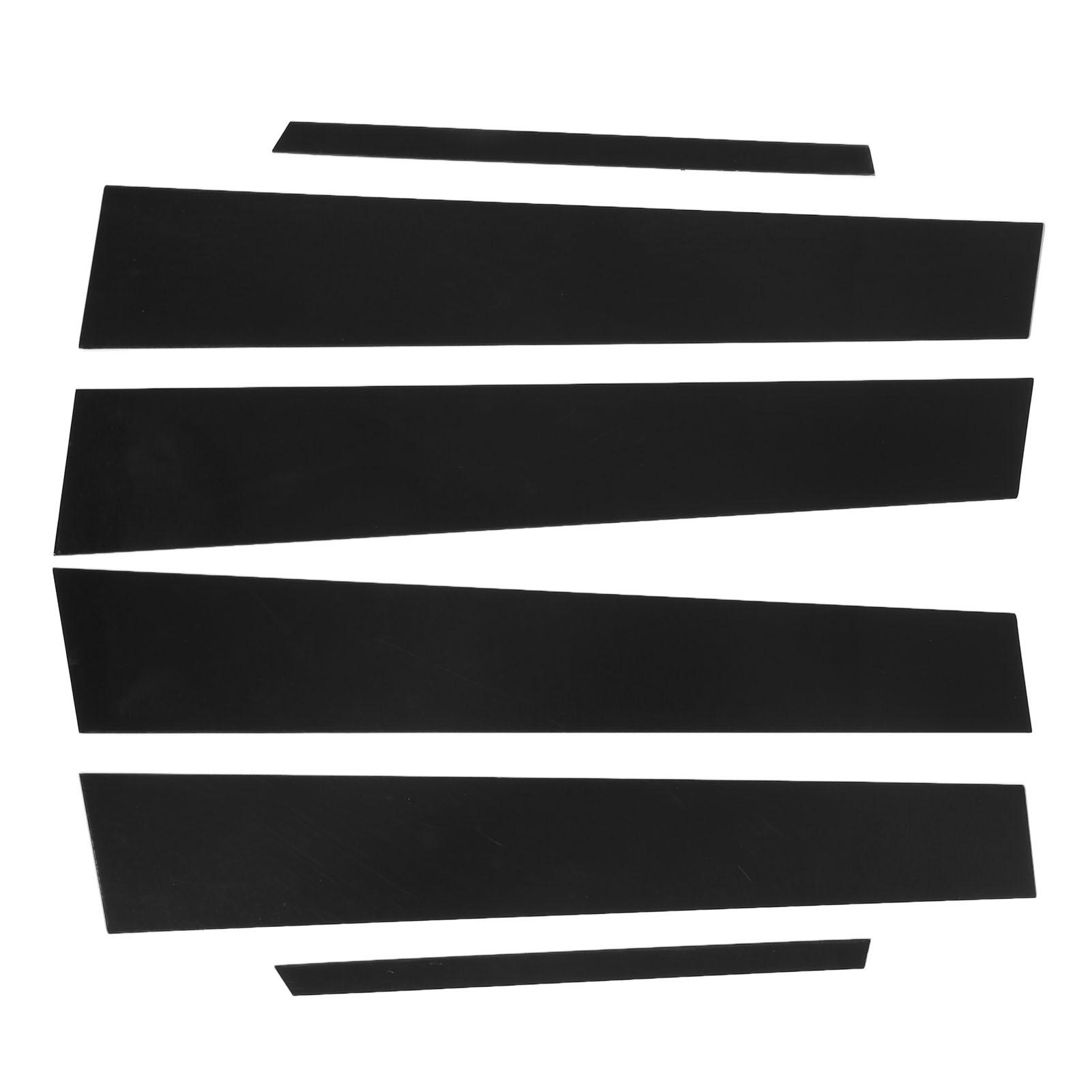 

6 шт. молдинг для окна боковой двери автомобиля, наклейка на стойку B, глянцевая черная, автомобильное окно