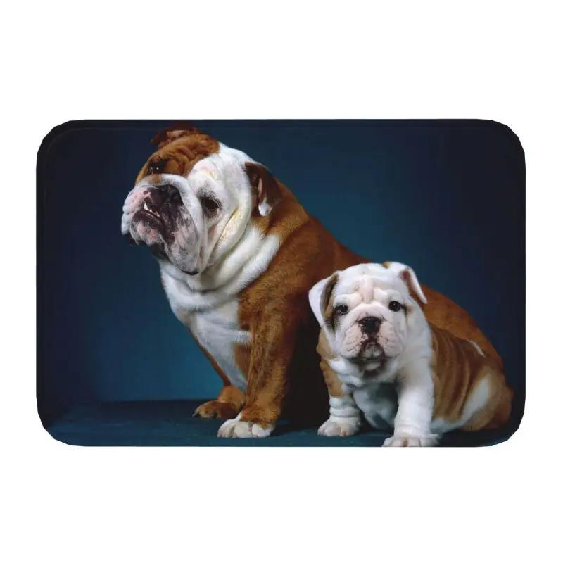 English Bulldog Doormat Non-Slip Bath Kitchen Mat Bedroom Balcony Door Floor Entrance Carpet Rug