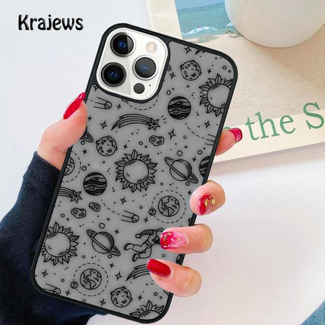 Astronaut Stars Constellation Soft Phone Case For iPhone 17 Air 16 15 14 Max Plus 11 12 13 Pro Max Phone Cover Fundas