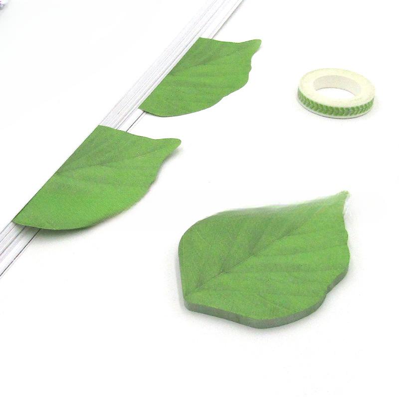 Simulation Leaves Convenience Stickers Cartoon Small Fresh Notepad Colourful N Times Stickers Wishing Material Stickers