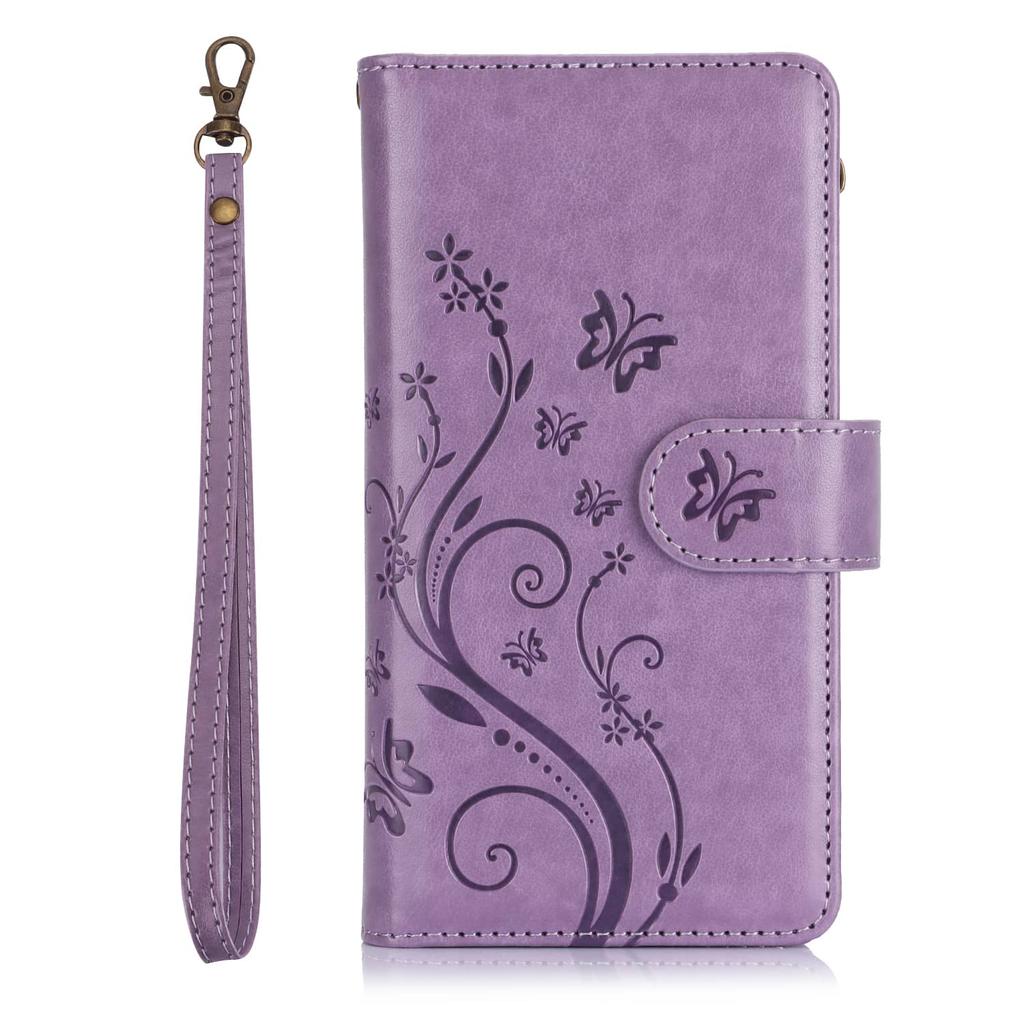 WEFOR for Samsung Galaxy A57 A37 A56 A36 5G A17 A26 A16 A07 A06 Wallet Case, 6 Card Slots/Zipper Pocket, Detachable Wrist Strap