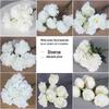 White Silk Floral Decorations: Roses, Hydrangeas & Peonies for Weddings – Aisle Markers & Banquet Arrangements.