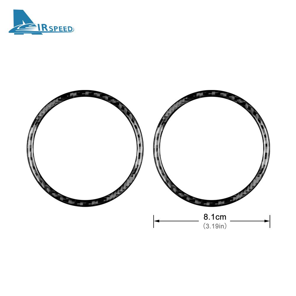 Real Soft Carbon Fiber Sticker For Mustang 2015 2016 2017 2018 2019 2020 2025 2025 2025 Car Door Audio Trim Ring Interior Trim