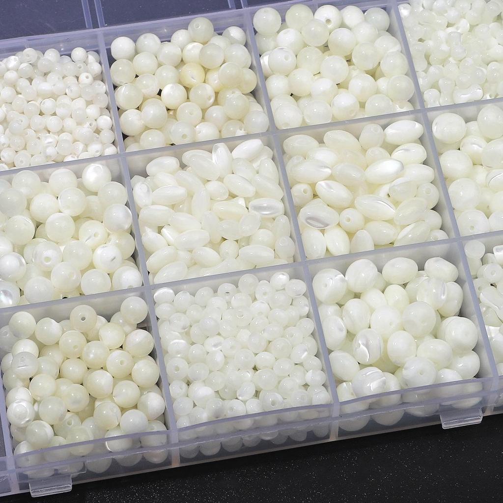 Seashell Bamboo Bead Jewelry Collection: Versatile Handmade Bracelet, Necklace & Earrings Accessories.