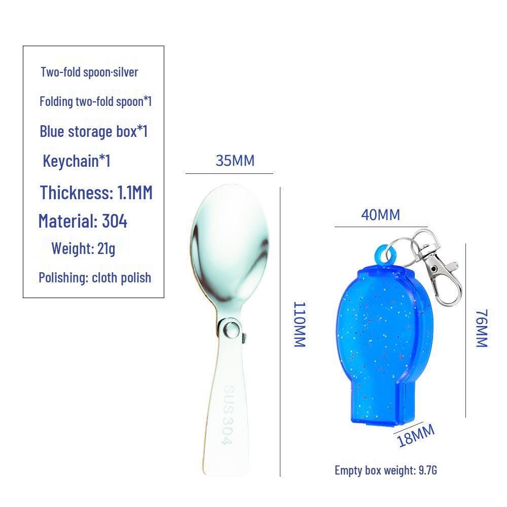 Compact Stainless Steel Folding Cutlery Set - Fork, Spoon, Knife for Outdoor Camping (Creative Gift)