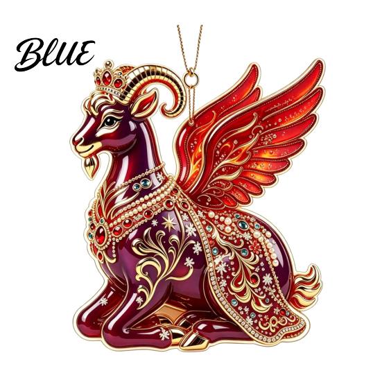 Decorative Hanging Charms Goat Christmas Tree Pendant Durable Acrylic Ornament Not Easy Ornament to Fade for Holiday And Car Decoration Collectibles