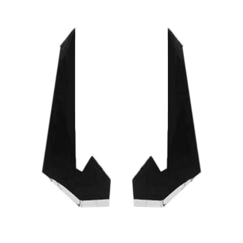 2 Stück Für Honda Civic Type R 2016-2021 Glänzend Schwarz Frontstoßstange Fänge Teiler Finnen Luftmesser