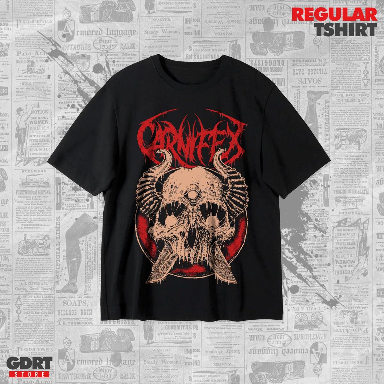 Carnifex T shirt - Burry Me in Blasphemy - Unisex Heavy Shirt 4XL