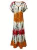 Tie-Dye Maxi Dress - European & American Style, Loose Fit, New Arrival