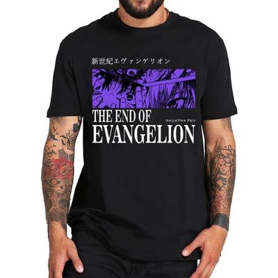 FJHYEEBN Anime Eva T-Shirts Evangelion Cotton Tshirt Short Sleeve Top Tee Unisex