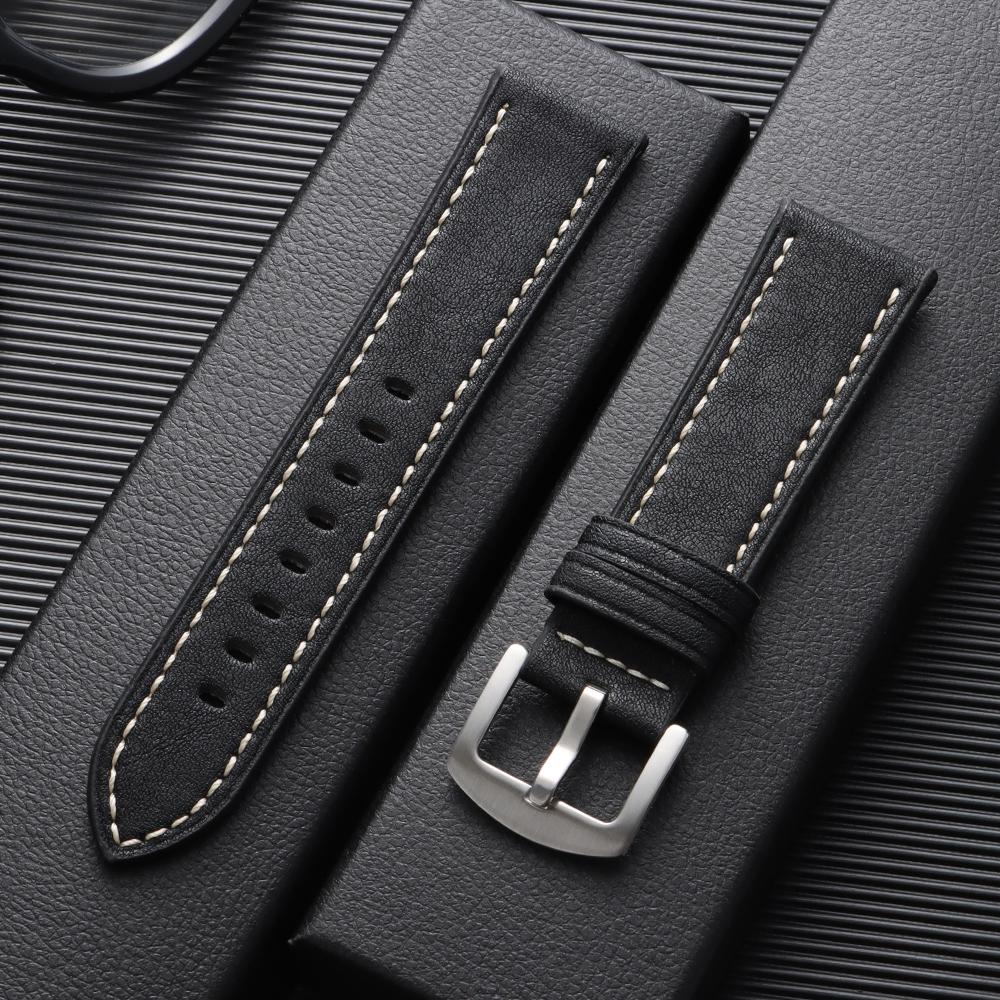 Vintage Brown Wristband Universal Genuine Leather Strap 22mm for Huawei Watch GT5 GT4 GT3 Women Men Business Watch Band Bracelet