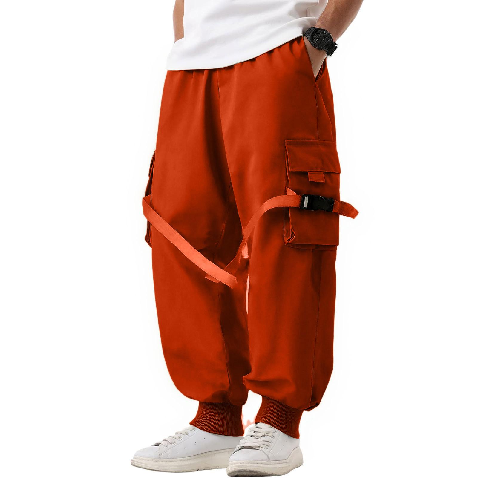 

Мужские Самосовершенствование На открытом воздухе Множество Карманов Лента Индивидуальность Рабочая одежда Брюки XL шафрановый