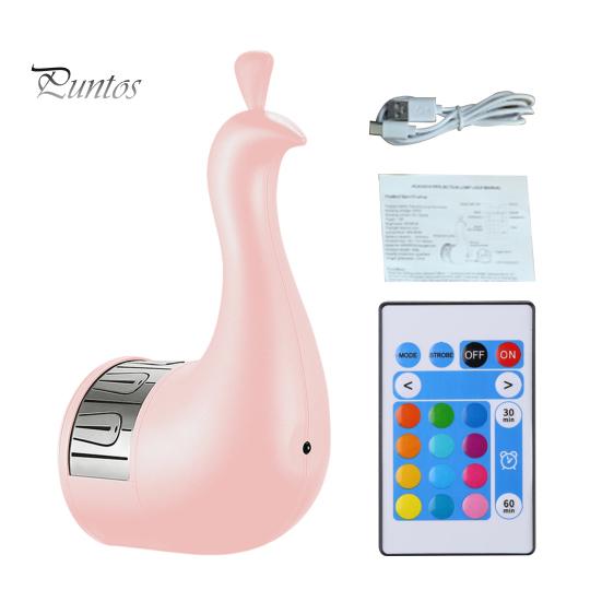 

Peacock Lamp LED настенный светильник с пультом дистанционного управления энергосберегающий быстрая установка Peacock Projection LED Night Light Decor 1 Set розовый